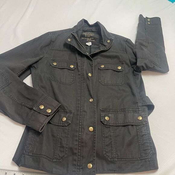 J. Crew Relaxed Boyfriend Field Wax Dark Grey Jacket Size Medium - Picture 5 of 9